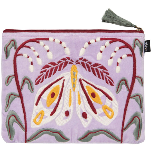 Nocturna Embroidered Flat Pouch