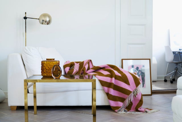 Tangent Pink Caramel Lambswool Blanket