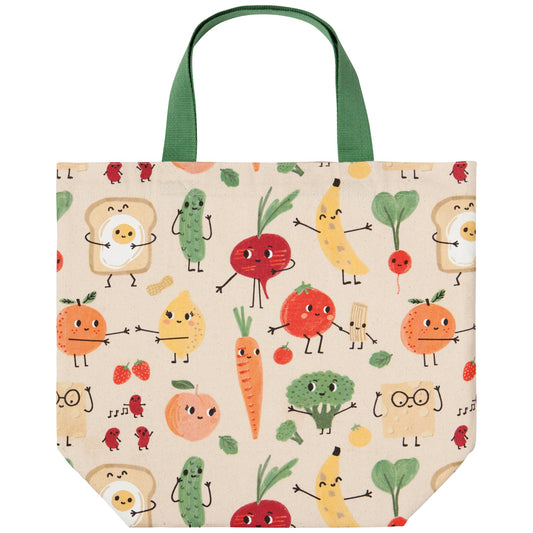 Funny Food Cotton Pocket Tote Bag