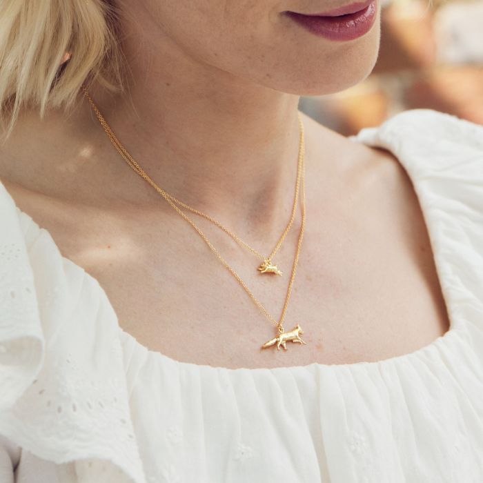 Leaping Rabbit Necklace