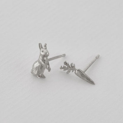 Rabbit and Carrot Studs