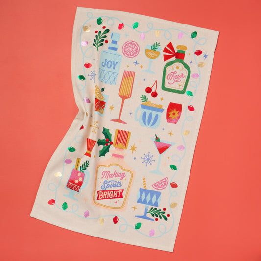 Making Spirits Bright Tea Towel