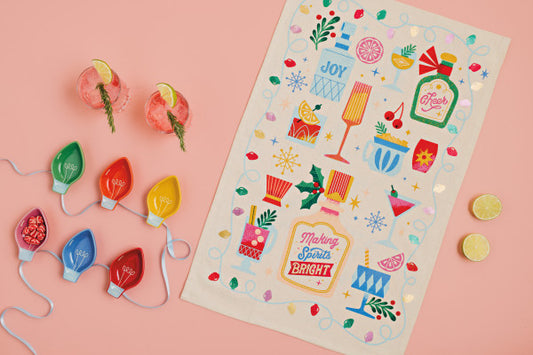 Making Spirits Bright Tea Towel