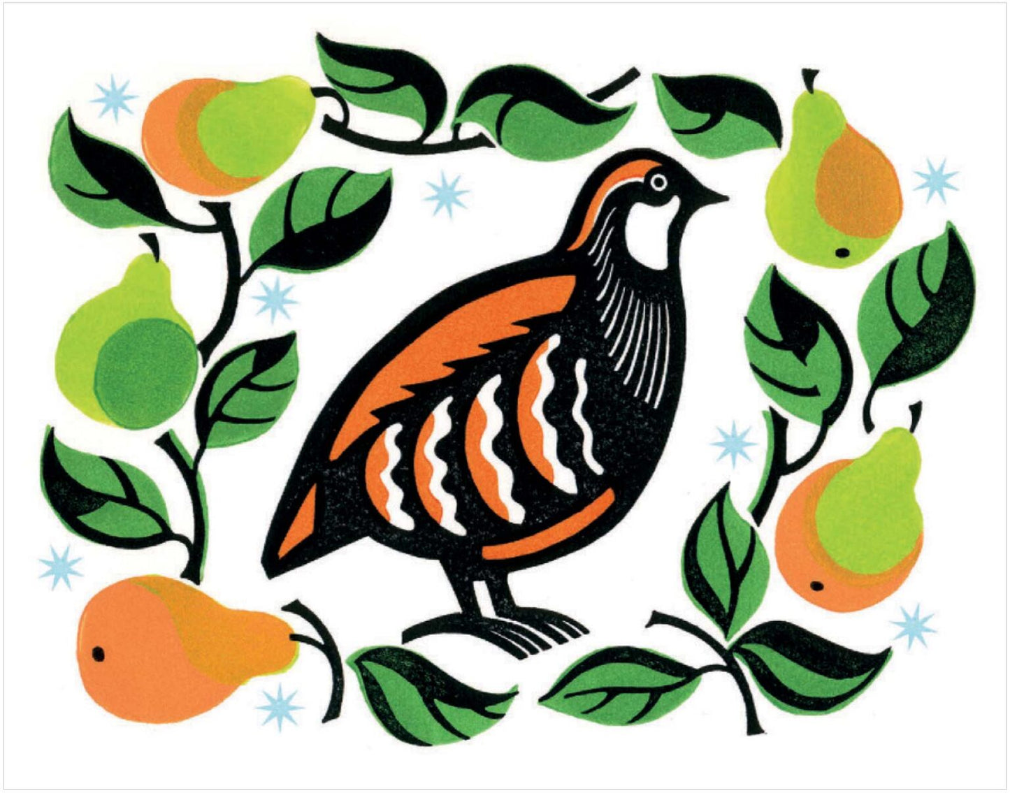 Partridge in a Pear Tree Holiday Card