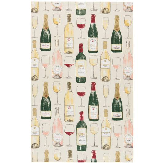 Sommelier Printed Cotton Tea Towel