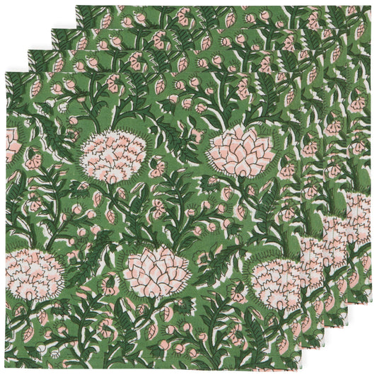 Peony Block Print Napkins