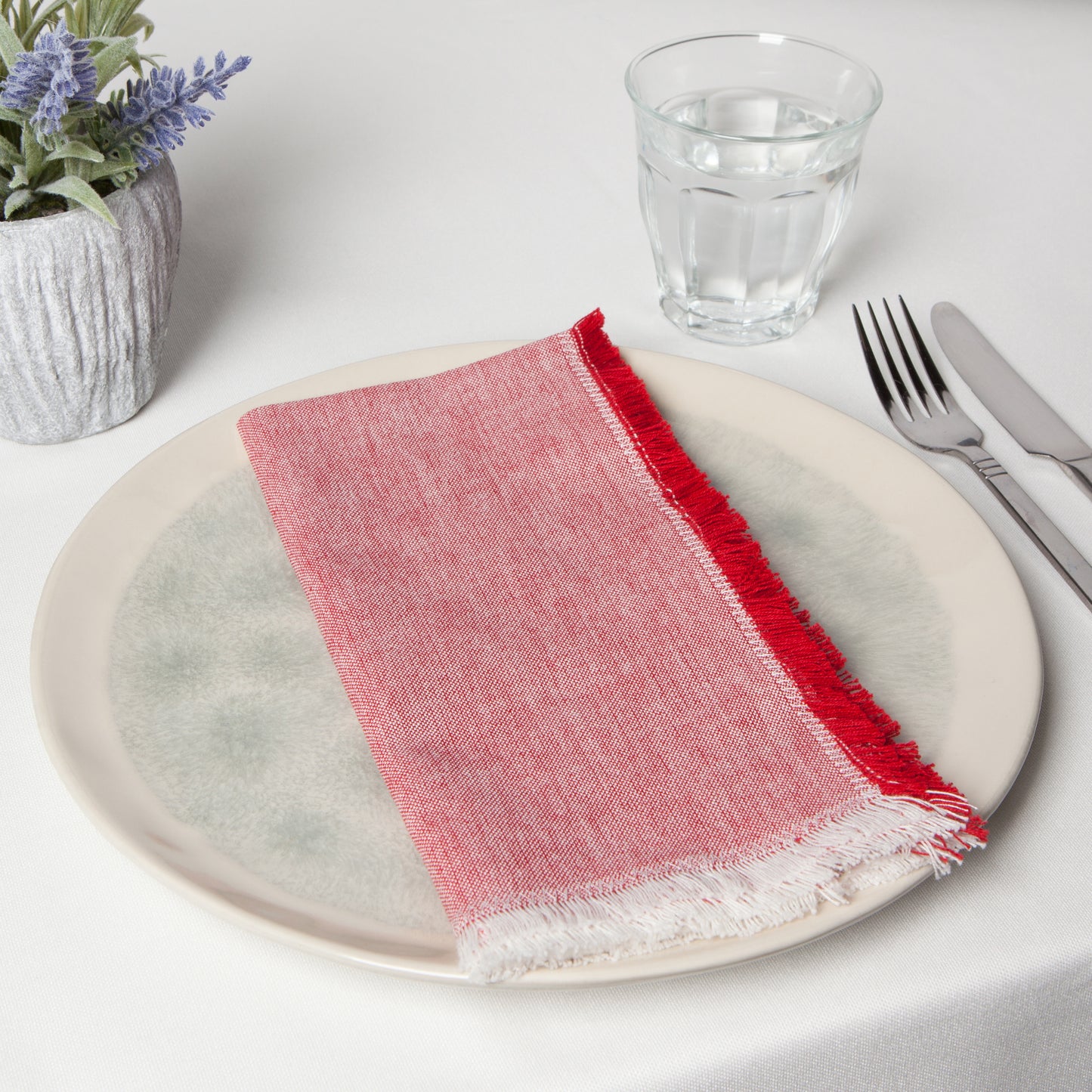 Chili Red Chambray Napkins