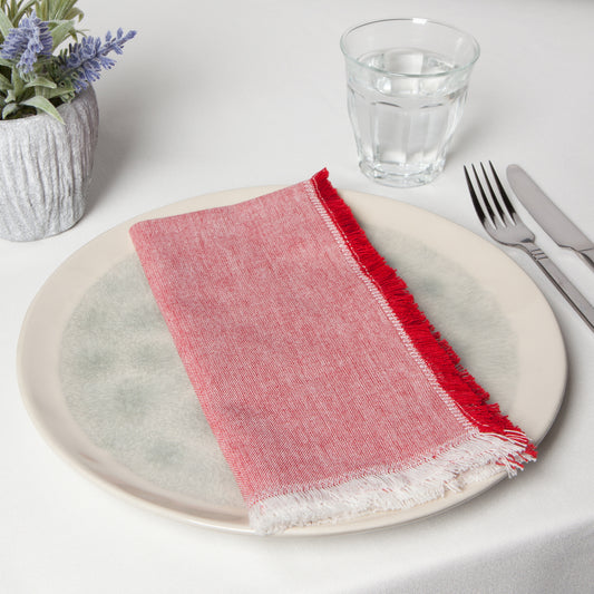 Chili Red Chambray Napkins