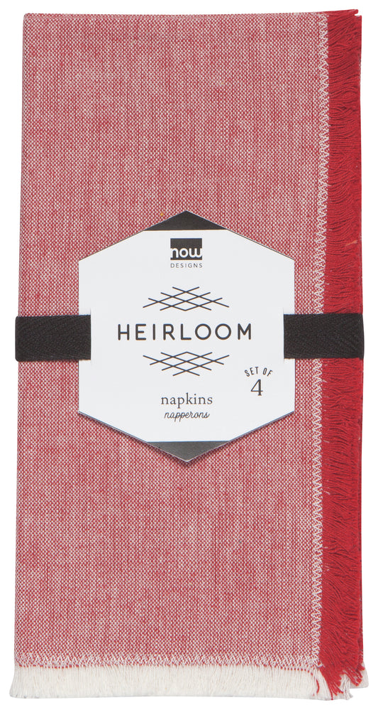 Chili Red Chambray Napkins