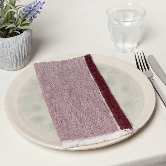 Wine Red Chambray Napkins
