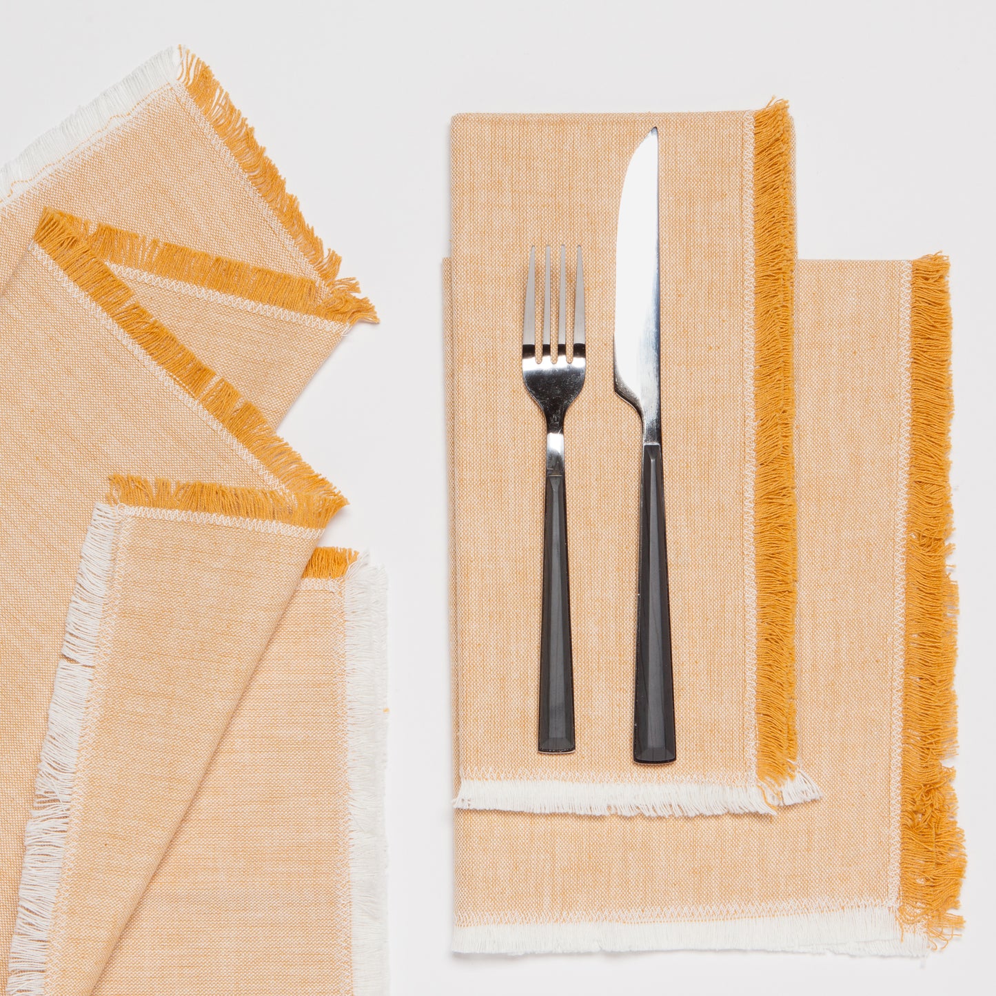 Ochre Yellow Chambray Napkins