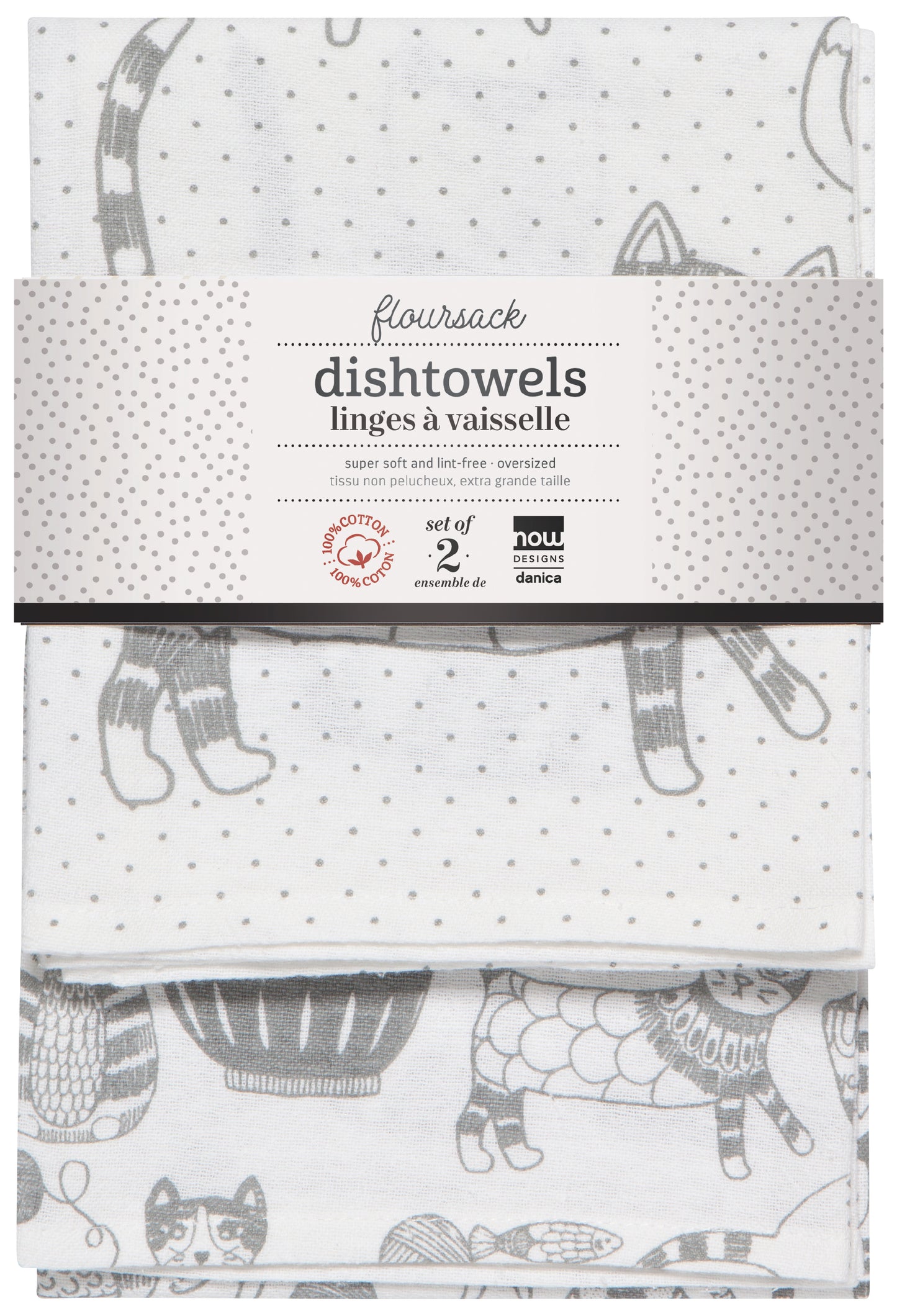 Purr Party Floursack Tea Towel Set