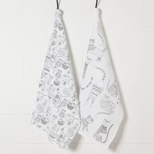 Purr Party Floursack Tea Towel Set