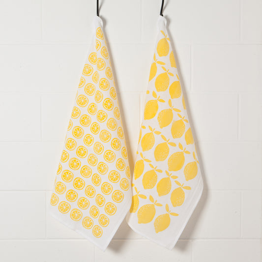 Lemon Floursack Tea Towel Set