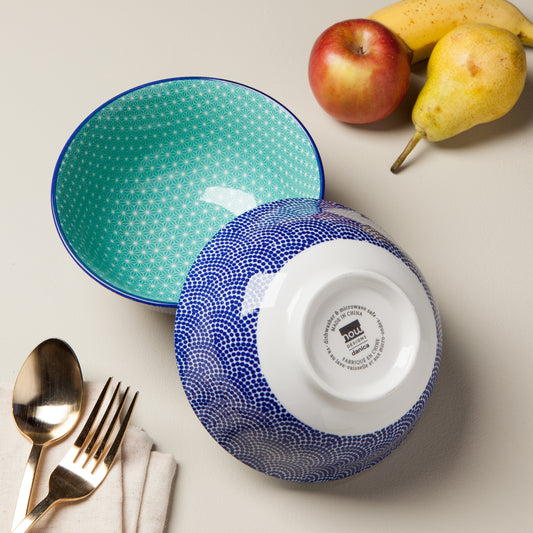 Waves Stamped Bowl 6"