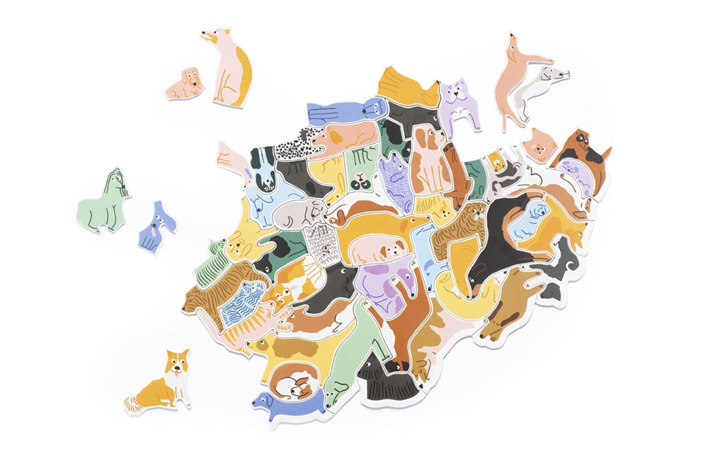 299 Dogs and a Cat 300 Piece Cluster Puzzle