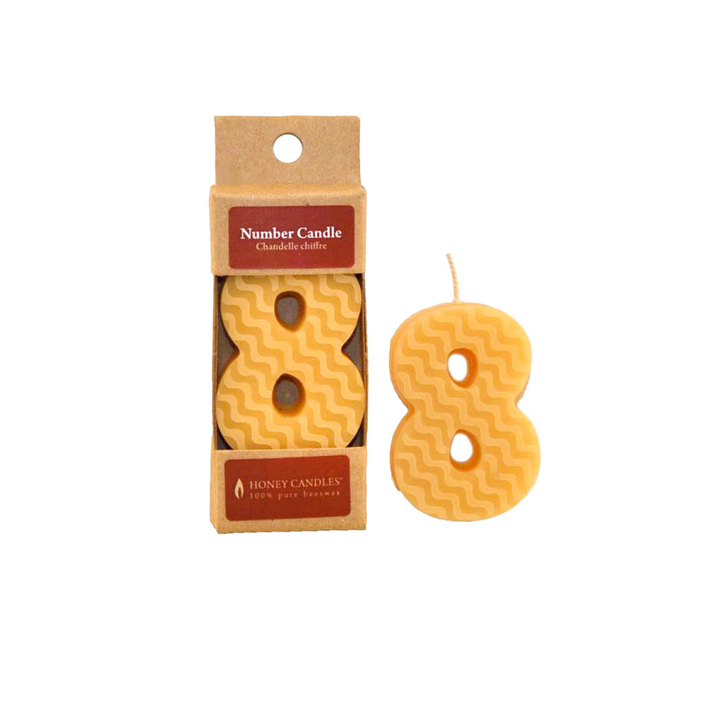 Beeswax Number Candles