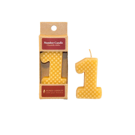 Beeswax Number Candles
