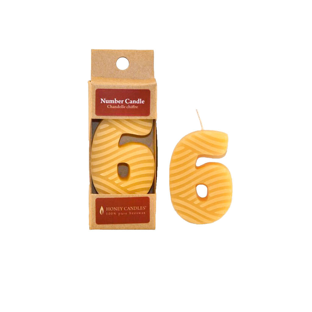 Beeswax Number Candles