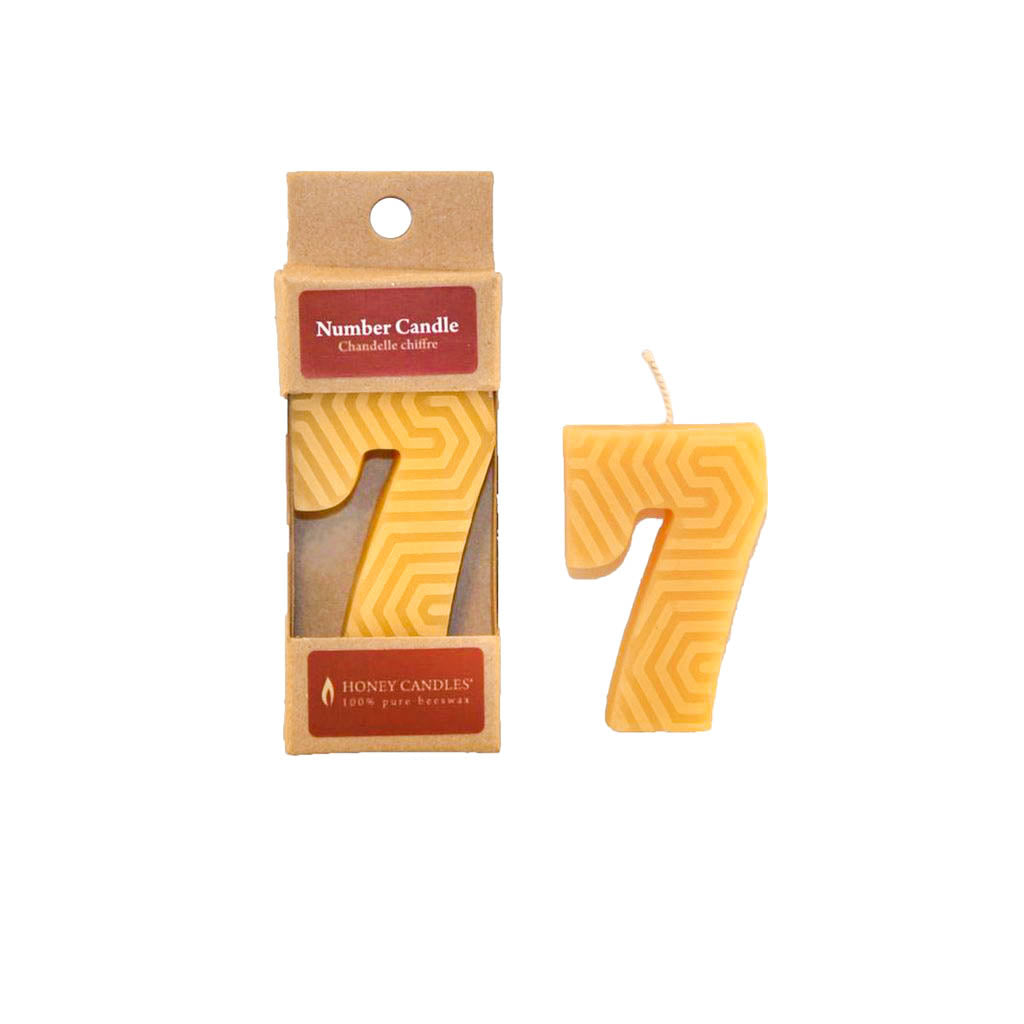 Beeswax Number Candles