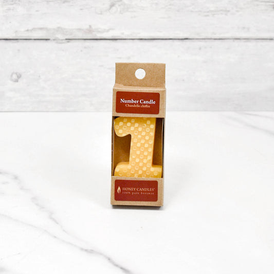 Beeswax Number Candles