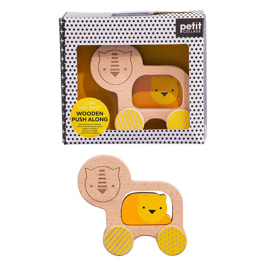 Lion Wooden Push Along Toy