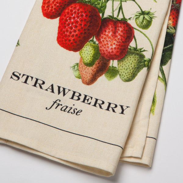 Vintage Strawberries Tea Towel