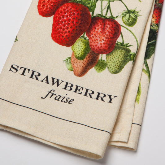 Vintage Strawberries Tea Towel